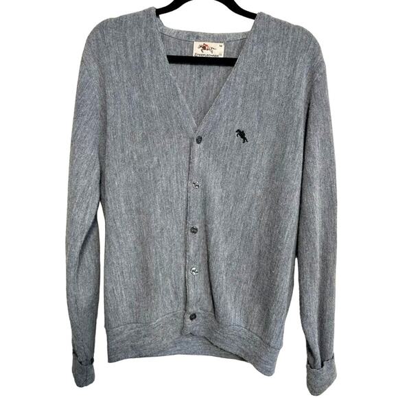 Vintage Steeplechase Gray Wool Cardigan M Academia Preppy Collegiate Sweater - Picture 2 of 13